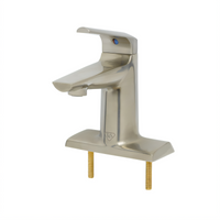 T&S Brass LakeCrest 4-Inch Centerset Deck-Mount Single-Lever Escutcheon Faucet, Brushed Nickel