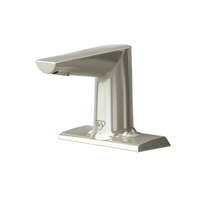 T&S Brass WaveCrest Electronic Sensor Lavatory Faucet, Single-Hole Deck Mount, Brushed Nickel, 0.5 GPM