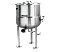 Cleveland Range 200-Gallon Direct Steam Kettle with 2/3 Steam Jacket and Tri-Leg Base