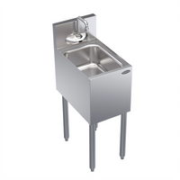 Krowne Royal Series Freestanding Underbar Hand Sink with Electronic Sensor Faucet, 1 Compartment, 12 x 19 Inch