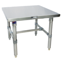 John Boos 30 Inch W x 20 Inch D x 20 Inch H Stainless Steel Machine Stand with Open Base