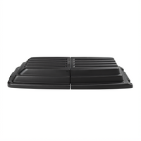Domed Hinged Tilt Truck Lid for 1 Cubic Yard Trucks, Black