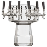 Micro Matic 6-Faucet Countertop Air-Cooled Mushroom Draft Beer Tower