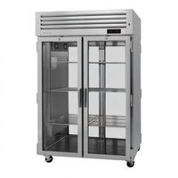 Turbo Air PRO Series Two-Section Pass-Thru Heated Holding Cabinet with Full-Length Glass Doors, 48.7 Cu. Ft.