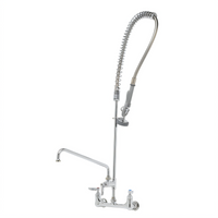EasyInstall 8-Inch Wall-Mount Pre-Rinse Unit with 14-Inch Add-On Faucet and 44-Inch Hose