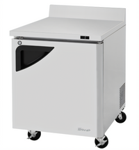 Turbo Air Super Deluxe 27.5-Inch Wide 1-Section Stainless Steel Worktop Freezer with Self-Cleaning Condenser