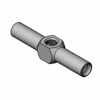 Polished Chrome-Plated Brass Mixing Chamber Tee, 3/8