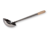 Crestware 8 oz Solid Wok Ladle with Wood Handle