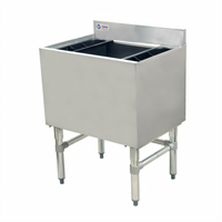 Omcan 24-Inch Insulated Bar Ice Bin with 12-Inch Deep Bowl and 7-Circuit Post-Mix Cold Plate