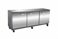 IKON Refrigeration IUC72F Three-Section Undercounter Freezer, 18 Cu. Ft., Rear-Mounted Self-Contained, Stainless Steel