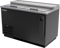 Beverage-Air 50-Inch Flat Top Bottle Cooler, 13.7 Cu. Ft., Sliding Lids, Black Exterior