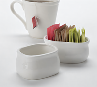 American Metalcraft 4-Inch White Porcelain Sugar Packet Holder
