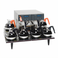 BUNN AXIOM 0/6 Twin Automatic Fill Commercial Drip Coffee Brewer with 6 Lower Warmers, 15 Gallons Per Hour