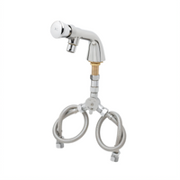 T&S Brass B-0807 Single-Hole Deck-Mount Slow Self-Closing Push Button Mixing Faucet