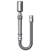 T&S Brass 20-Inch Flexible Stainless Steel Pre-Rinse Hose with Low-Flow Fan Jet Spray Head
