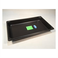 Henny Penny 1/1 GN Solid Hotel Pan, 12 x 20 x 2-1/2 Inch, Coated Stainless Steel, Sparkling Black