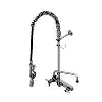 T&S Brass EasyInstall Workboard Pre-Rinse Add-On Faucet with 12-Inch Swing Nozzle, 8-Inch Adjustable Centers, Wall Mount