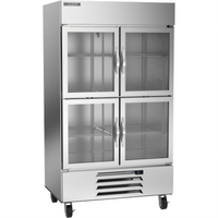 Beverage-Air Horizon Series Two-Section Half-Glass Door Reach-In Refrigerator, 40.2 Cu. Ft., Bottom Mount, Stainless Steel