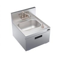 Krowne Royal Series Wall-Mount Underbar Hand Sink Unit with Soap & Towel Dispenser, Stainless Steel, 18 x 19 x 36-1/2 Inches