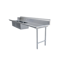Straight Soiled Dishtable with 2 Pre-Rinse Sinks, 108