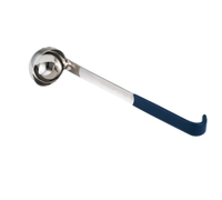 Jacob's Pride® 72 oz One-Piece Heavy-Duty 18/8 Stainless Steel Ladle with Black Kool-Touch™ Handle