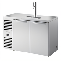 True Premier Bar Two-Section Refrigerated Draft Bar Cooler with 1-Faucet Column, Stainless Steel, 52 Inches Wide