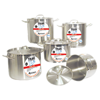 Titan Series 20 Qt Induction-Ready Stainless Steel Stock Pot with Cover