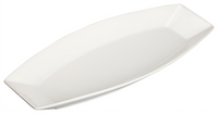 Winco Ardesia Loures Bright White Porcelain Oblong Plate, 15-1/4 x 6-1/2 Inches, Case of 12