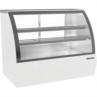 Beverage-Air CDR5HC-1-W 60-Inch Open-Food Refrigerated Deli/Bakery Case with Curved Front Glass