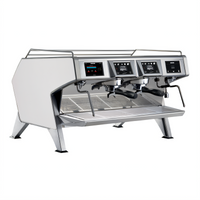 UNIC Epic 2-Group Automatic Commercial Espresso Machine with White Panels and 8.9-Liter Boiler