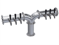 Krowne 6-Faucet Glycol-Cooled Pipe Y-Tower Draft Beer Tower