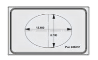 Vollrath Miramar Night Sky Single Size Template for Miramar Cookware with 1 Large Oval Cutout