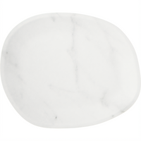 Ridge 13-Inch Oblong Platter, White Marble Melamine