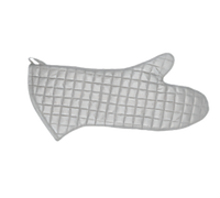Silver 17-Inch Reversible Silicone Oven Mitt