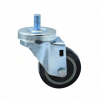 BK Resources 3SBR-4ST-PLY Shelf Casters & Leveling Feet