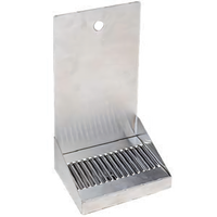 Micro Matic Wall-Mount Stainless Steel Drip Tray Trough with 1 Faucet Hole and 1/2 in. NPT Drain