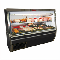 Howard-McCray 34N Series 48-Inch Double Duty Self-Contained Deli Meat & Cheese Service Case, Black Exterior, LED, Straight Glass
