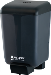 San Jamar Classic Manual Soap and Sanitizer Dispenser, 46 oz., Wall Mounted, Black Pearl