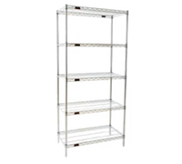 Eagle Group 5-Tier Wire Shelving Starter Unit, 42 x 24 x 74 Inches, Stainless Steel Finish