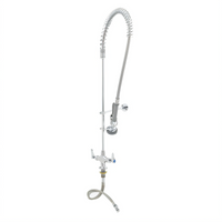 T&S Brass Deck-Mount Single-Hole Pre-Rinse Mixing Faucet with 24-Inch Riser and 44-Inch Hose