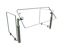 Hatco Flav-R-Shield Single-Sided Adjustable Self-Service Sneeze Guard, 1-Bay, 36-Inch Wide