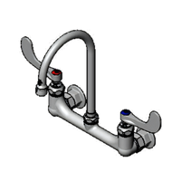 T&S Brass B-0330-04 Wall Mount Surgical Sink Mixing Faucet with 5-3/4-Inch Swivel/Rigid Gooseneck