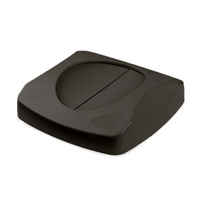 Rubbermaid Untouchable Swing-In-Top Trash Can Lid for 23-Gallon Containers, Black Plastic