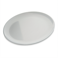 Epicure 8-Inch Round White Melamine Coupe Dinner Plate