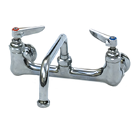 T&S Extra Heavy-Duty Splash-Mounted Standard Faucet with 10-Inch Swing Nozzle, 8-Inch Centers