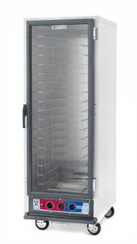 Metro C5 1 Series Full Height Mobile Non-Insulated Proofing Cabinet with Clear Polycarbonate Door and Fixed Wire Slides