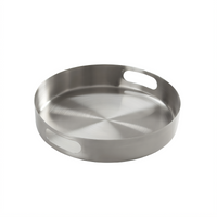 American Metalcraft 12-1/8 Inch Diameter Round Stainless Steel Serving Tray