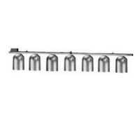Nemco 7-Bulb Chain-Hung Infrared Heat Lamp with Single-Row Suspension Bar