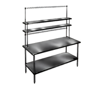 Flex-Master 30-Inch Chrome Table-Mount Wire Shelving Post for Overshelves