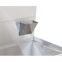 Tip-Out Soda Chase Provision for Ice Bins with Backsplash